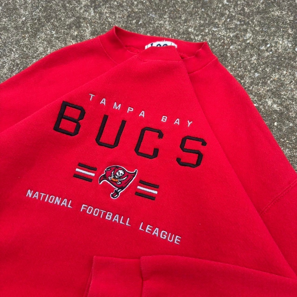 Vintage 90s Lee Sport Tampa Bay Bucs NFL Sweatshirt Red XL (g3)